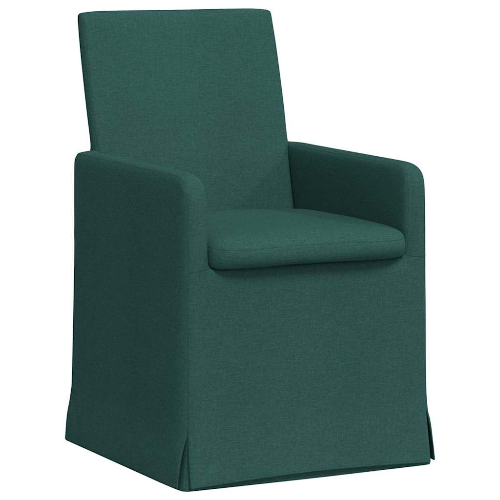 Esszimmerstühle 2 pcs Dunkelgrün 57 x 67 x 95 cm Stoff