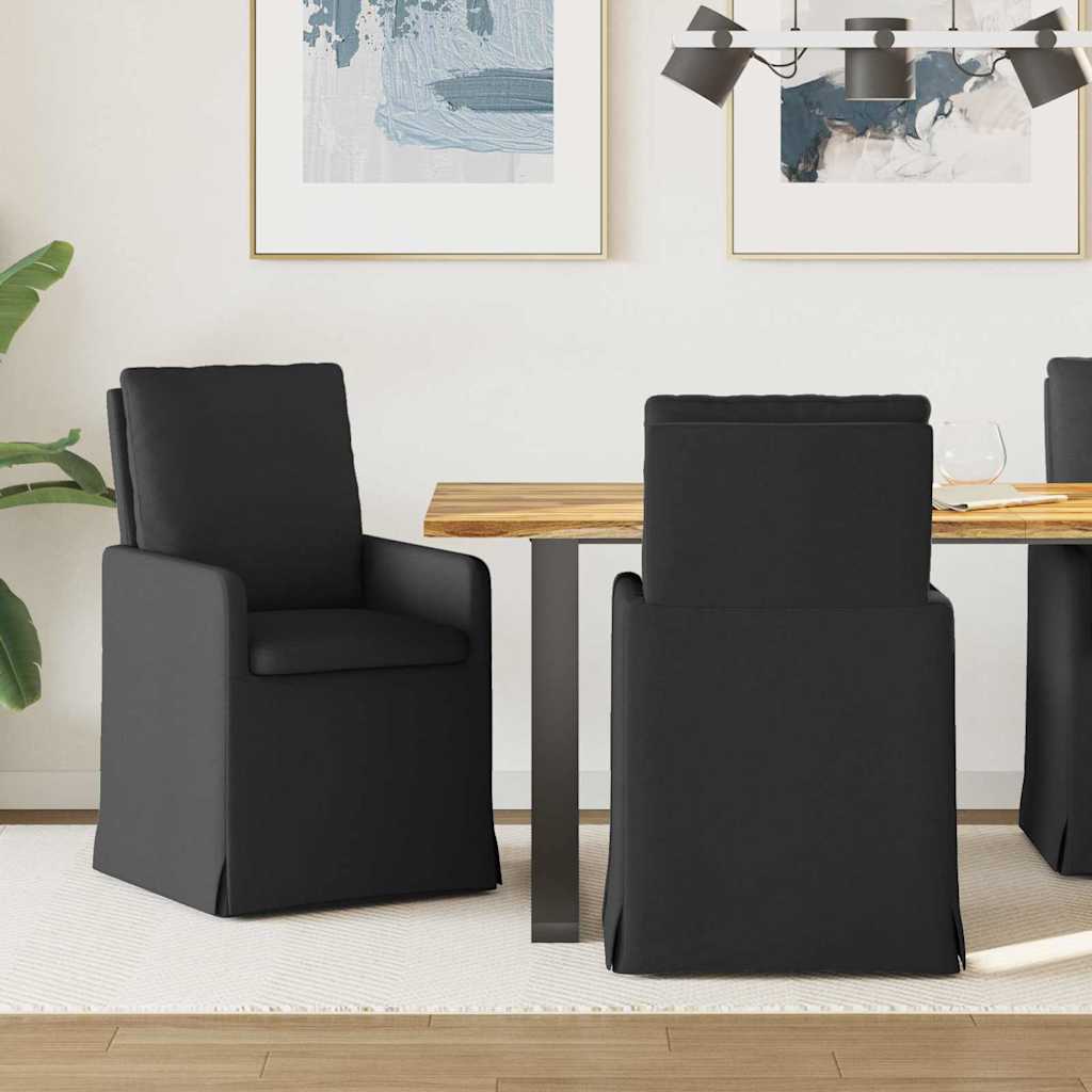 Esszimmerstühle 2 pcs Schwarz 57 x 67 x 98 cm Stoff