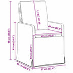Esszimmerstühle 2 pcs Schwarz 57 x 67 x 98 cm Stoff