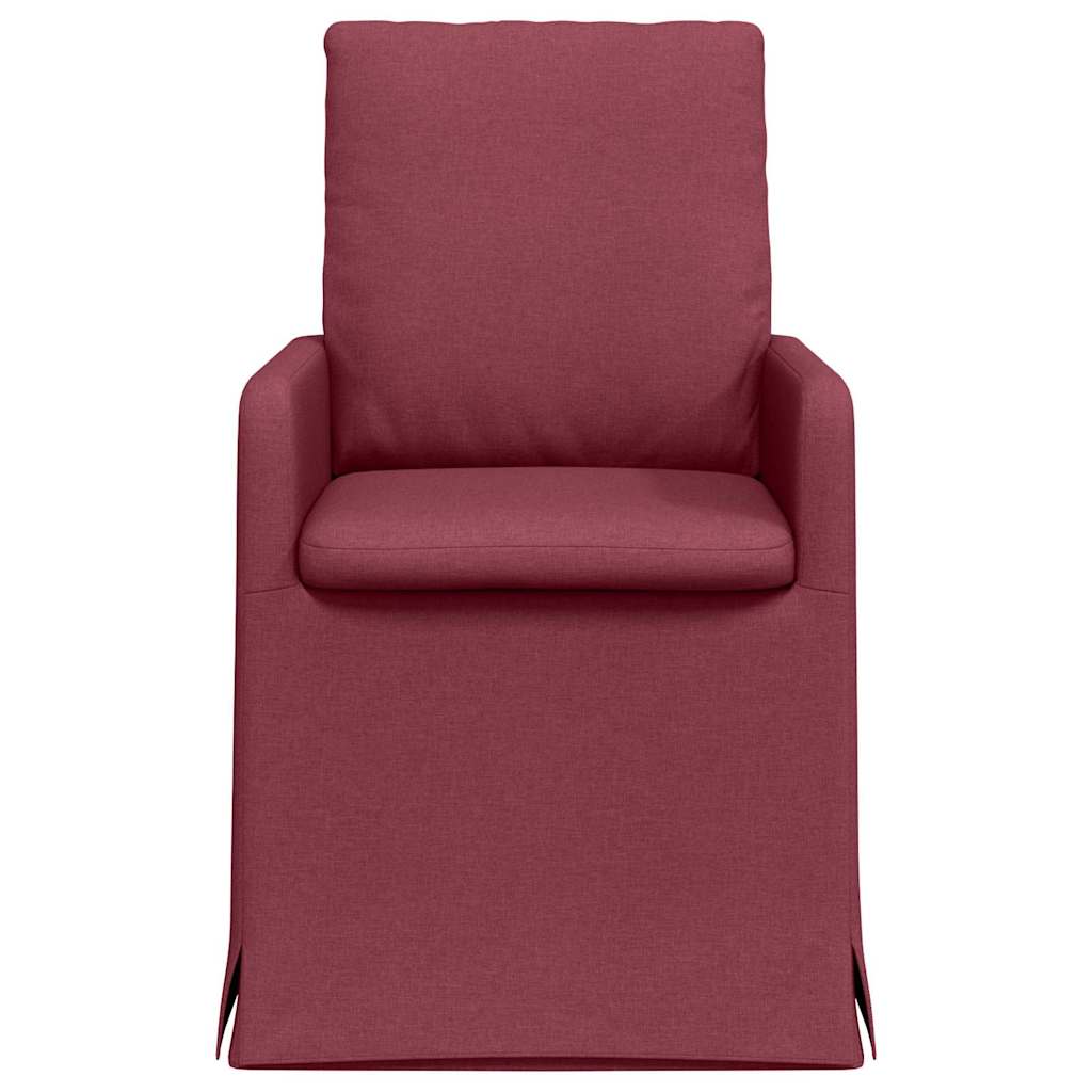 Esszimmerstühle 2 pcs Weinrot 57 x 67 x 98 cm Stoff