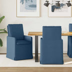 Esszimmerstühle 2 pcs Blau 57 x 67 x 98 cm Stoff