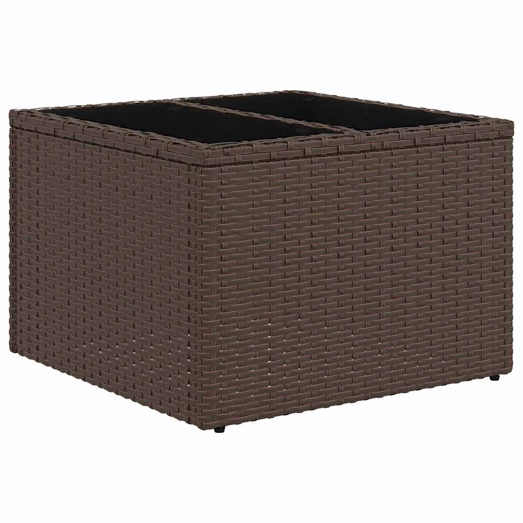 Gartensofa-set mit Kissen 6 pcs Beige und Rot Poly-Rattan