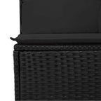 Gartensofa-set mit Kissen 8 pcs Schwarz Poly-Rattan