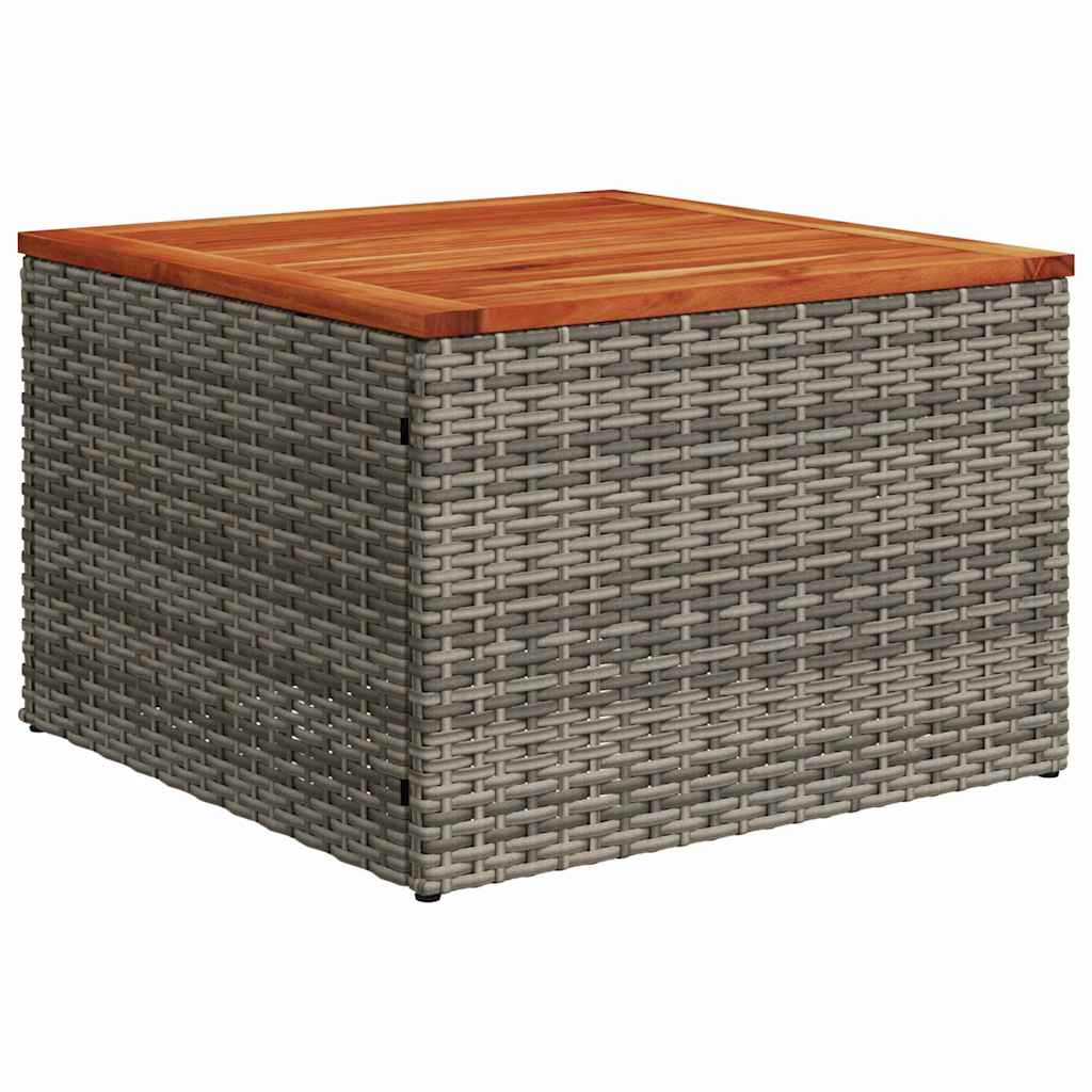 Gartensofa-set mit Speicher 9 pcs Grau Poly-Rattan