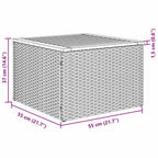 Gartensofa-set mit Speicher 9 pcs Grau Poly-Rattan