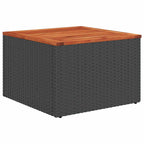 Gartensofa-set mit Speicher 8 pcs Schwarz Poly-Rattan
