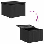 Gartensofa-set mit Kissen 6 pcs Schwarz Poly Rattan