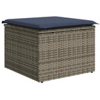 Garten-Sofa-Set mit Kissen 6 pcs Grau und Marineblau