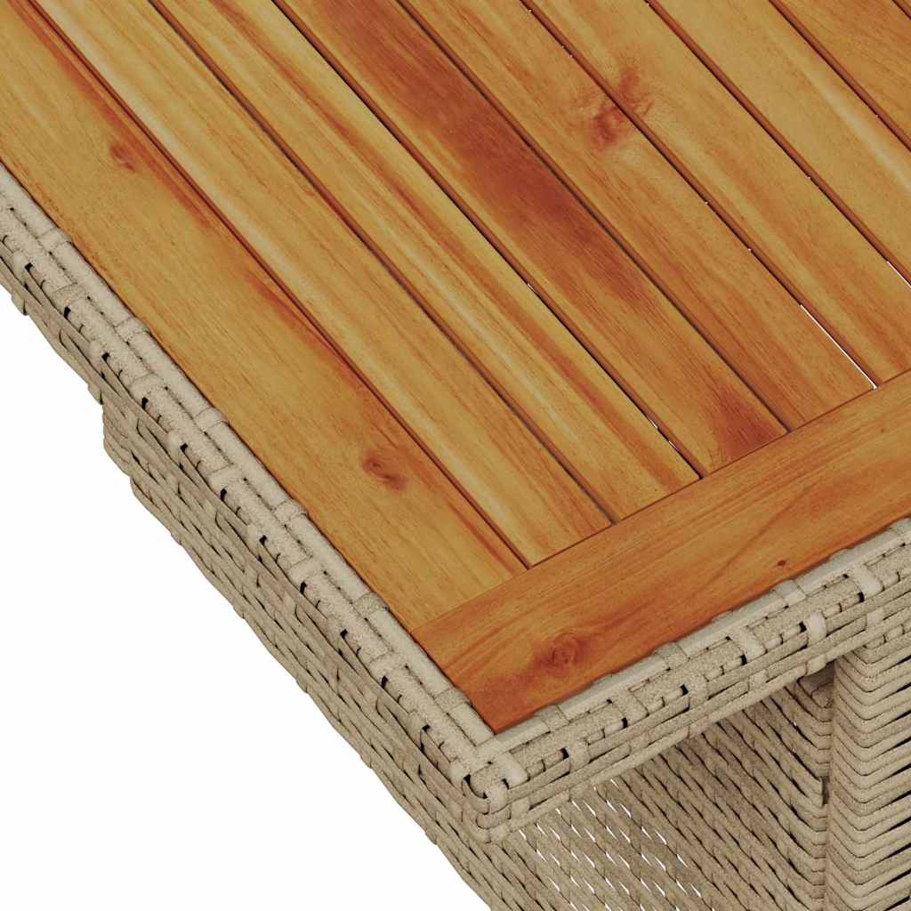 Garten-Sofa-Set mit Speicher 9 pcs Beige Poly Rattan