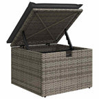 Sofa Set mit Kissen mit Speicher 7 pcs Grau Poly-Rattan