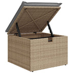 Sofa Set mit Kissen mit Speicher Beige und Hellgrau Poly-Rattan