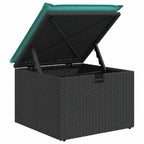 Gartensofa-set mit Kissen 8 pcs Schwarz Poly-Rattan