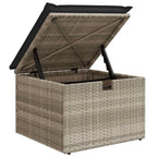Garten-Sofa-Set mit Kissen 4 pcs Hellgrau Poly Rattan