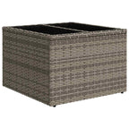 Garten-Sofa-Set mit Kissen mit Speicher 9 pcs Grau Poly Rattan