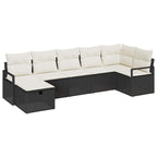Sofa Set mit Kissen 7 pcs Poly-Rattan