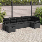 Sofa Set mit Kissen 5 pcs Poly-Rattan