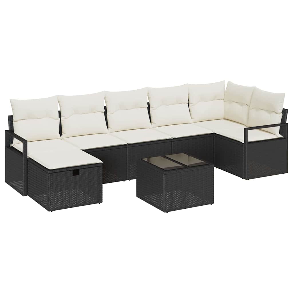Sofa Set mit Kissen 4 pcs Poly-Rattan