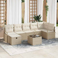 Sofa Set mit Kissen 4 pcs Poly-Rattan