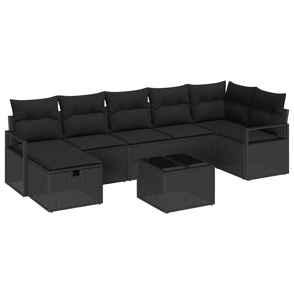 Sofa Set mit Kissen 5 pcs Poly-Rattan