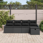 Sofa Set mit Kissen 6 pcs Poly-Rattan