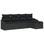 Sofa Set mit Kissen 6 pcs Poly-Rattan