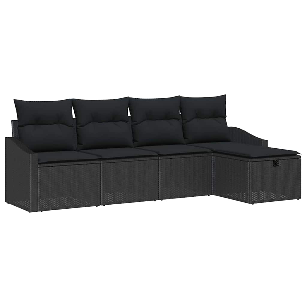 Sofa Set mit Kissen 6 pcs Poly-Rattan