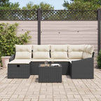 Sofa Set mit Kissen 6 pcs Poly-Rattan
