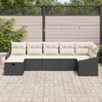 Sofa Set mit Kissen 7 pcs Poly-Rattan