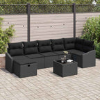 Sofa Set mit Kissen 8 pcs Poly-Rattan