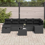 Sofa Set mit Kissen 8 pcs Poly-Rattan