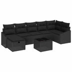 Sofa Set mit Kissen 8 pcs Poly-Rattan
