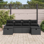 Sofa Set mit Kissen 6 pcs Poly-Rattan
