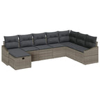 Sofa Set mit Kissen 9 pcs Poly-Rattan
