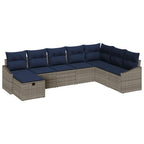 Sofa Set mit Kissen 6 pcs Poly-Rattan