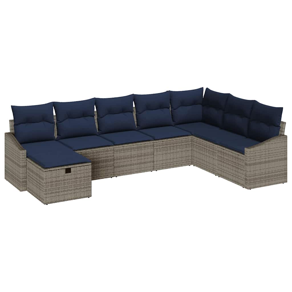 Sofa Set mit Kissen 6 pcs Poly-Rattan
