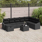 Sofa Set mit Kissen 8 pcs Poly-Rattan