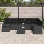 Sofa Set mit Kissen 8 pcs Poly-Rattan