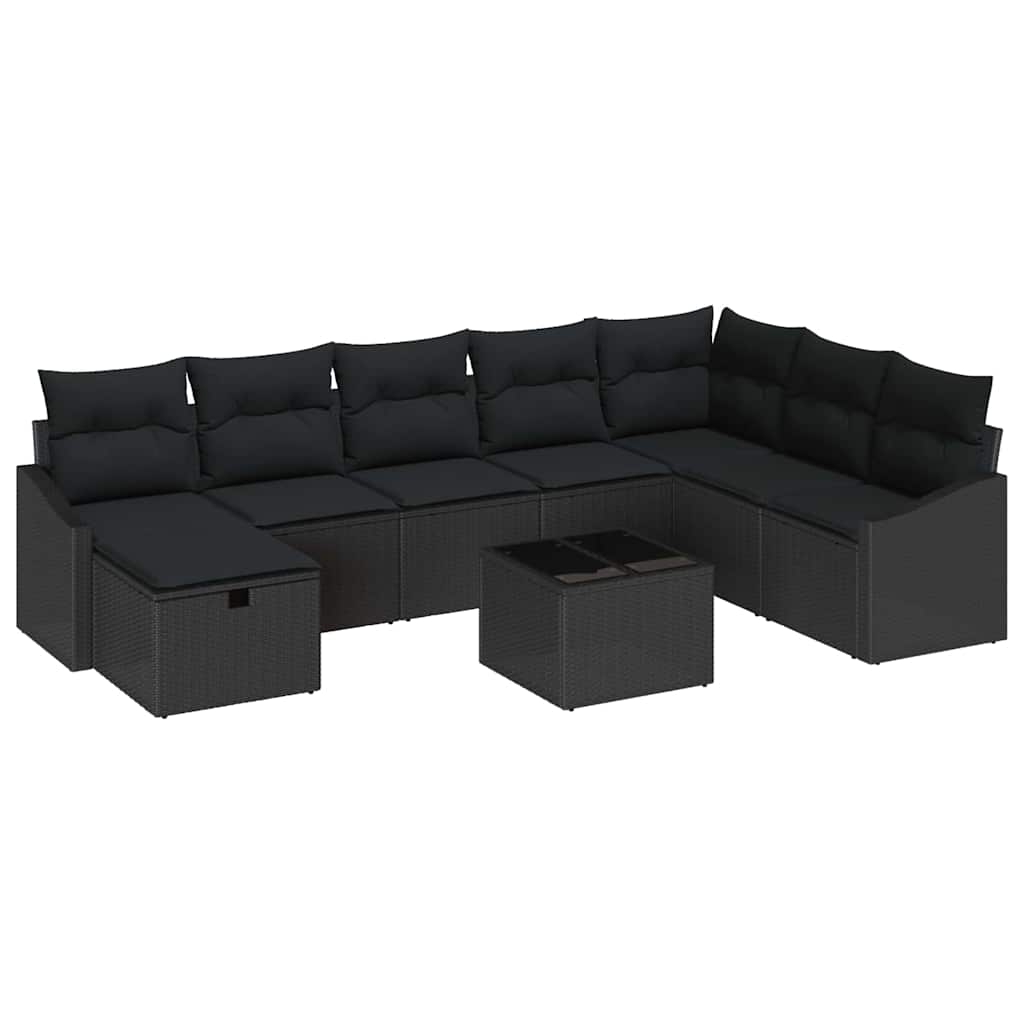 Sofa Set mit Kissen 8 pcs Poly-Rattan