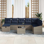 Sofa Set mit Kissen 6 pcs Poly-Rattan