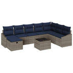 Sofa Set mit Kissen 6 pcs Poly-Rattan