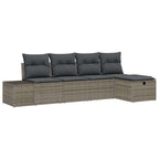 Sofa Set mit Kissen 5 pcs Poly-Rattan