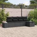 Sofa Set mit Kissen 6 pcs Poly-Rattan