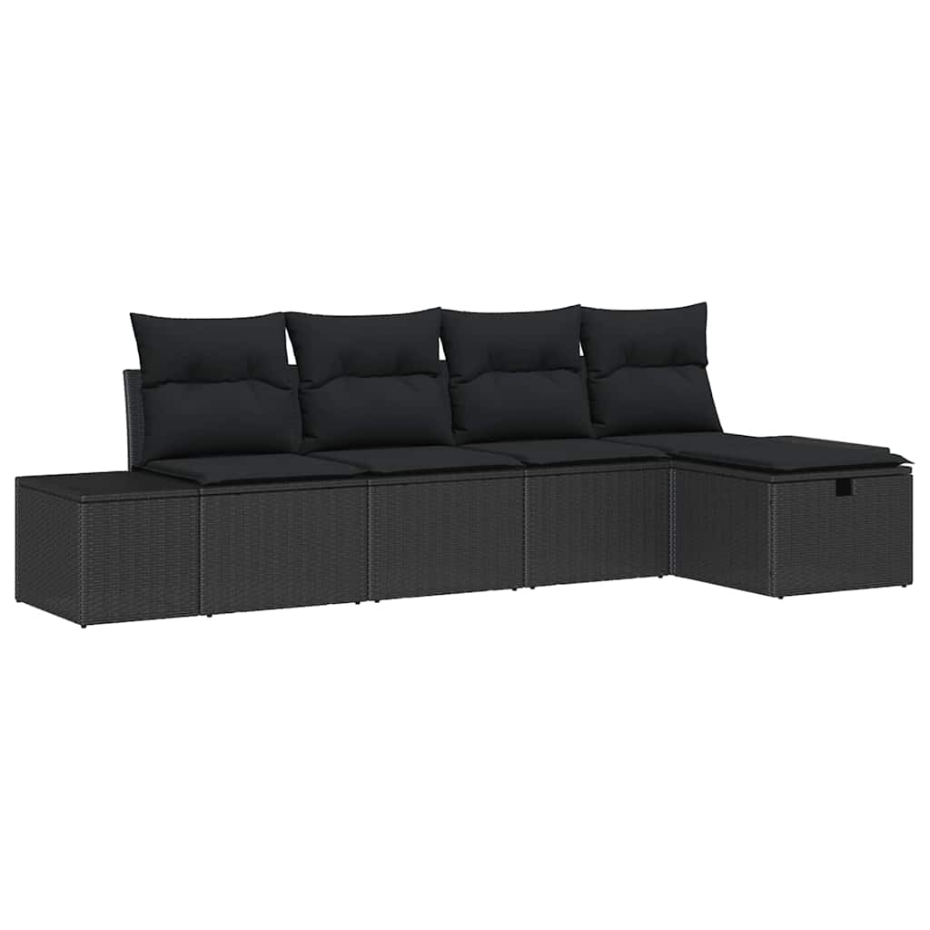Sofa Set mit Kissen 6 pcs Poly-Rattan