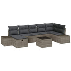 Sofa Set mit Kissen 7 pcs Poly-Rattan