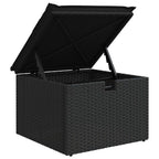 Garten-Sofa-Set mit Kissen 5 pcs Schwarz Poly Rattan