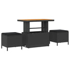Gartensofa-set 10 pcs Schwarz Poly-Rattan