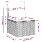 Gartensofa-set 10 pcs Schwarz Poly-Rattan