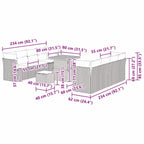 Gartensofa-set 11 pcs Beige Poly-Rattan