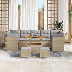 Gartensofa-set 10 pcs Beige Poly-Rattan