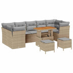 Gartensofa-set 10 pcs Beige Poly-Rattan